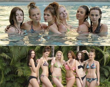 Top Modelki pozują w basenie... (ZDJĘCIA)