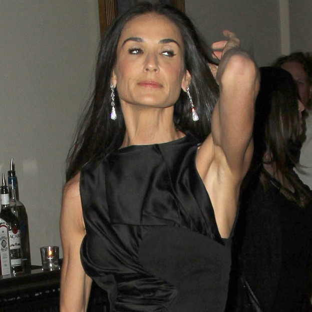 Wychudzona Demi Moore z córką