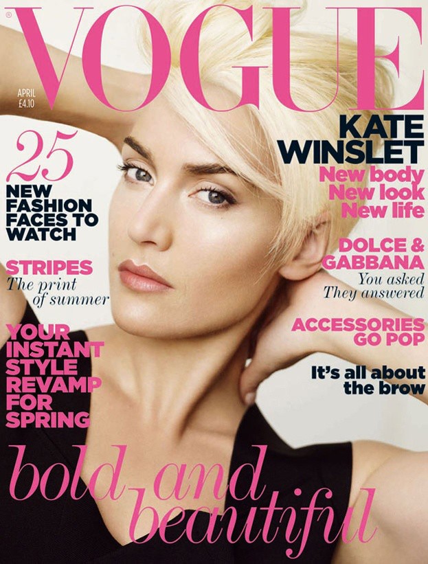 Wyretuszowana Kate Winslet na okładce Vogue'a!