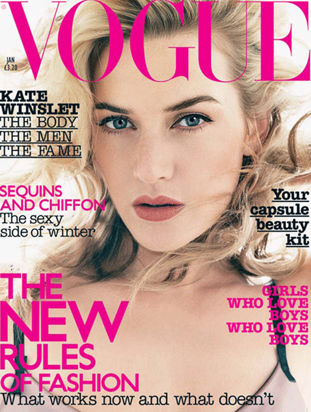 Wyretuszowana Kate Winslet na okładce Vogue'a!